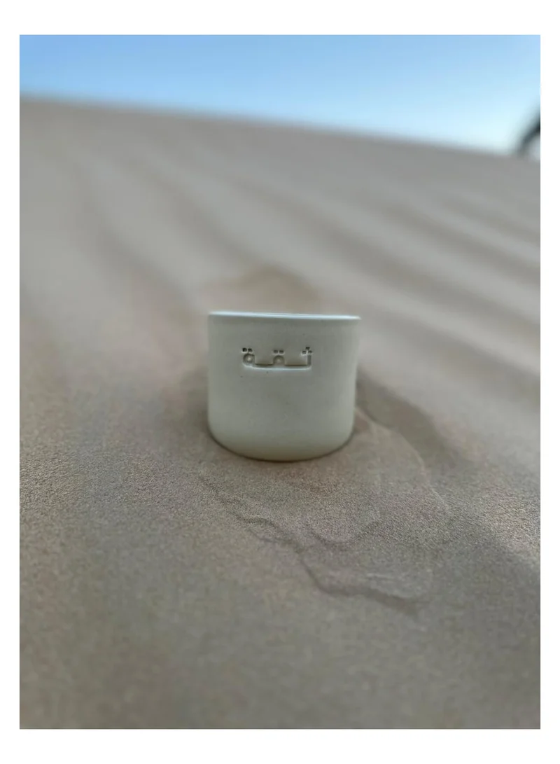 Tohfa Luxe Tohfa Luxe Handcrafted Ceramic Cup – “Trust” (English & Arabic) – Desert Color – 250 ml